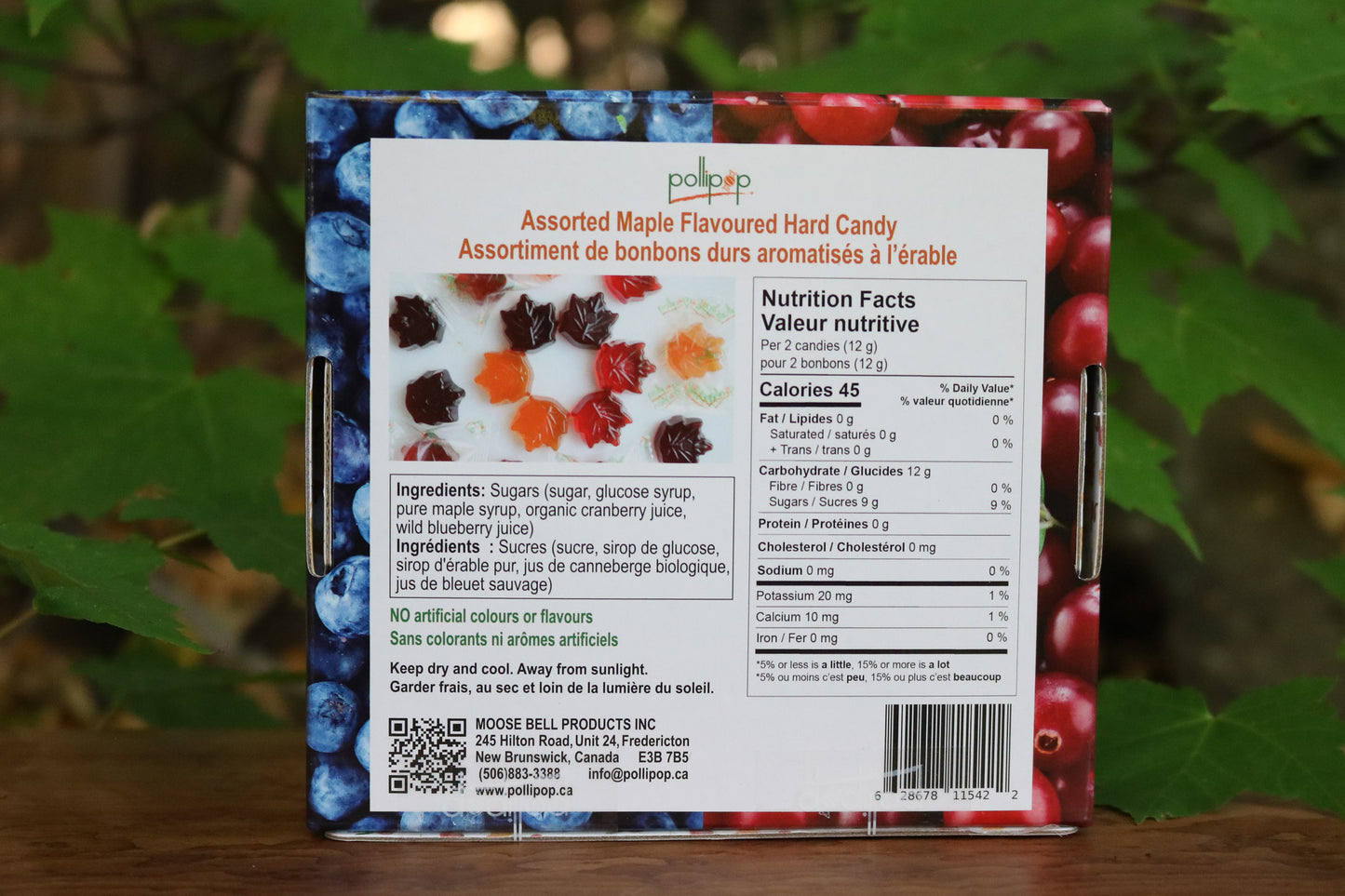 maple candy, blueberry, cranberry candy