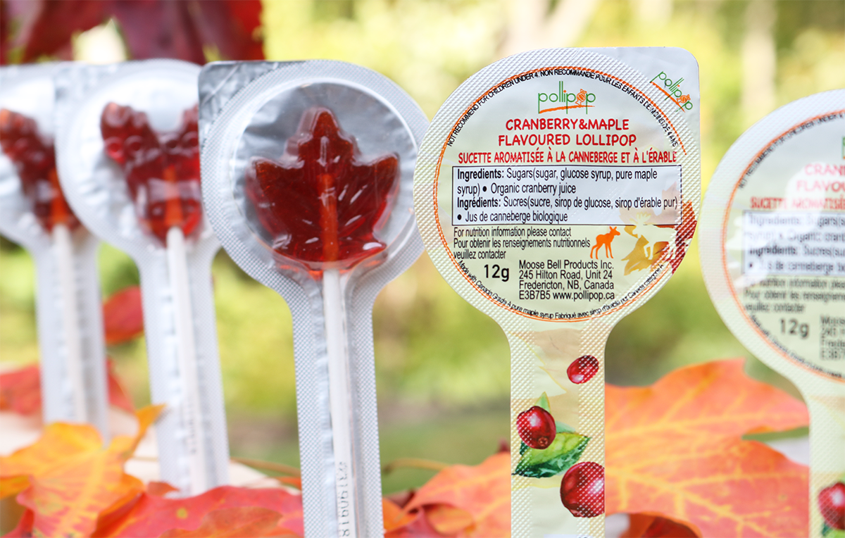 Pollipop cranberry maple lollipop sucker