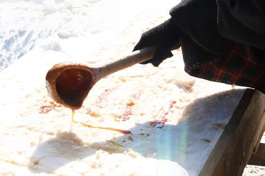 How to make maple syrup candy in snow in the maple season？