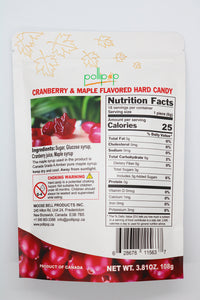 Pollipop cranberry maple candy