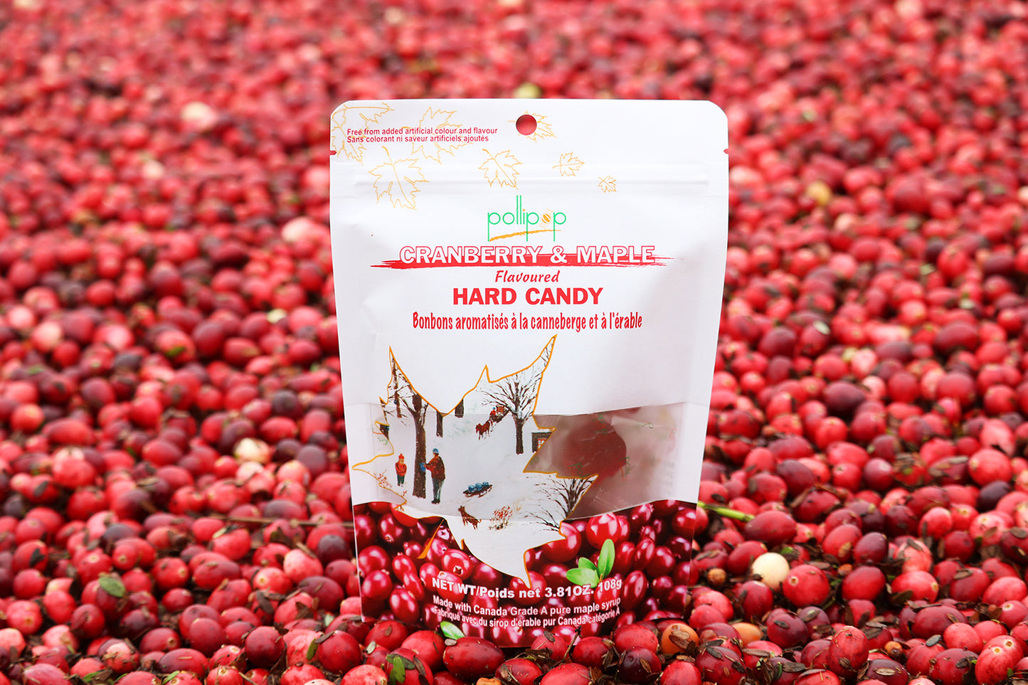 cranberry flavoured maple lollipop maple sucker Pollipop Canada gift souvenir