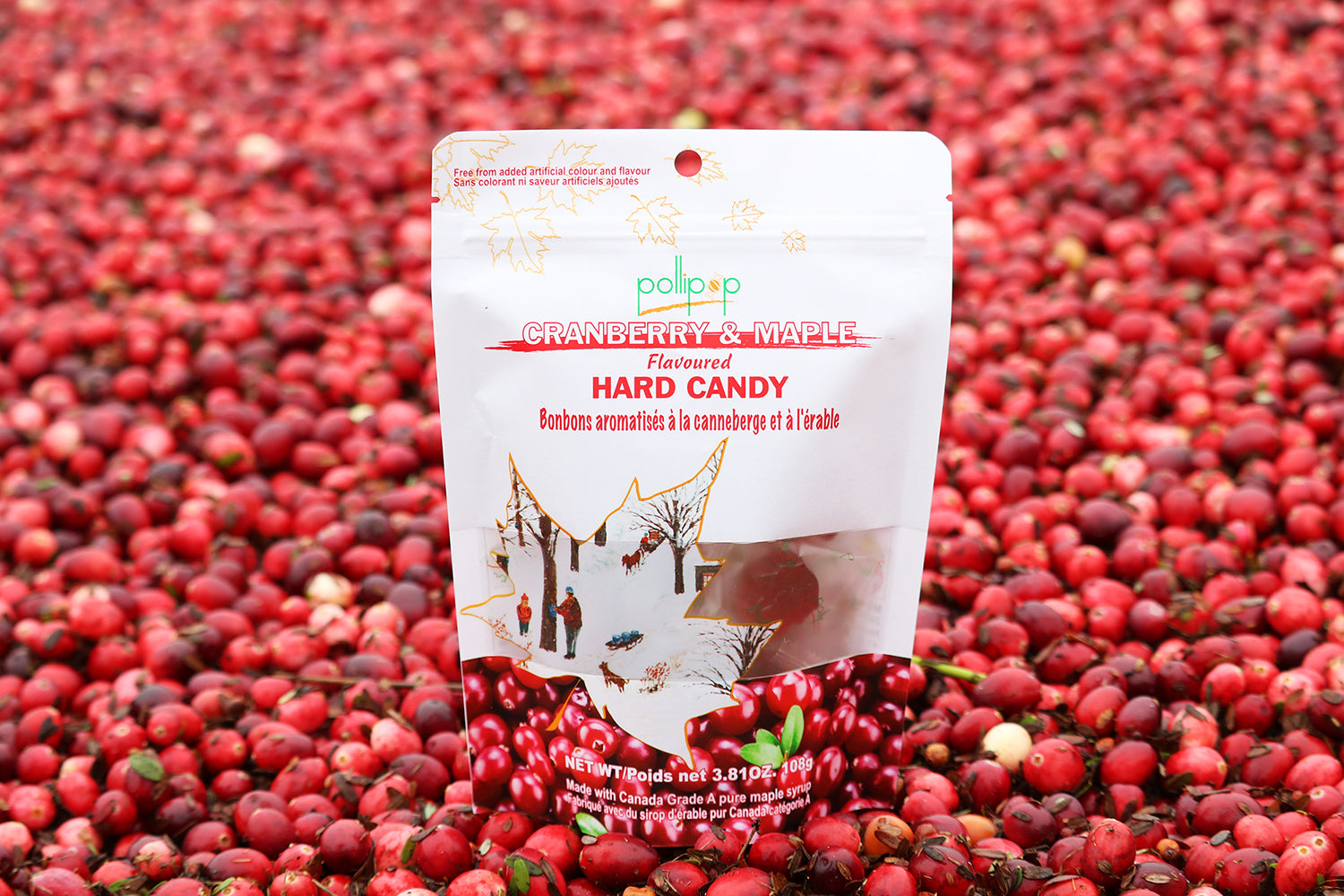 cranberry flavoured maple lollipop maple sucker Pollipop Canada gift souvenir