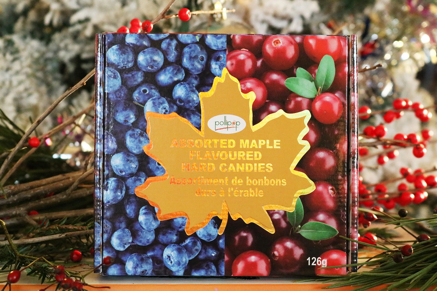 Pollipop maple candy blueberry cranberry hard candy Canada gift souvenir