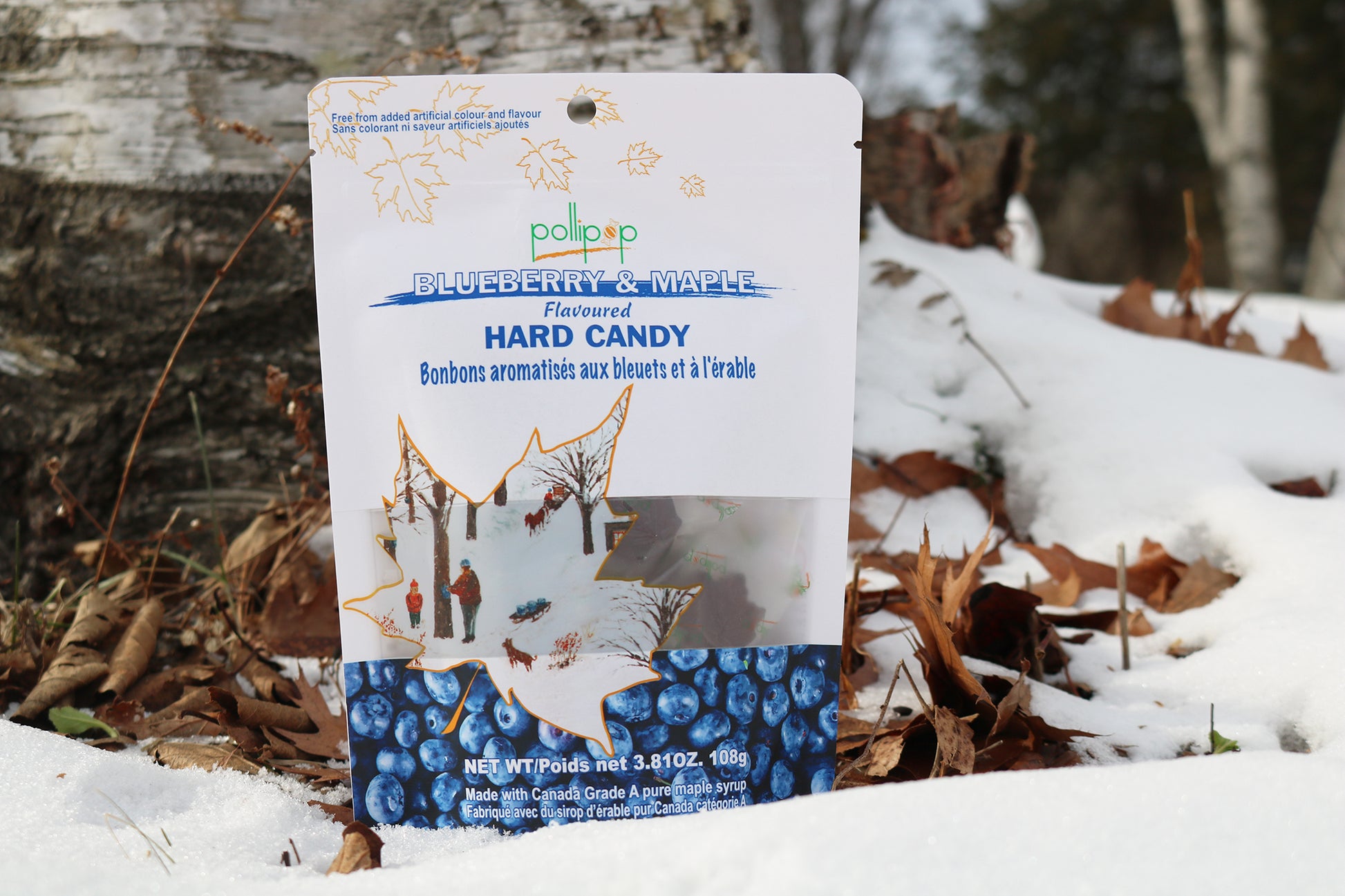 Pollipop blueberry maple candy lollipop maple sucker Pollipop Canada gift souvenir