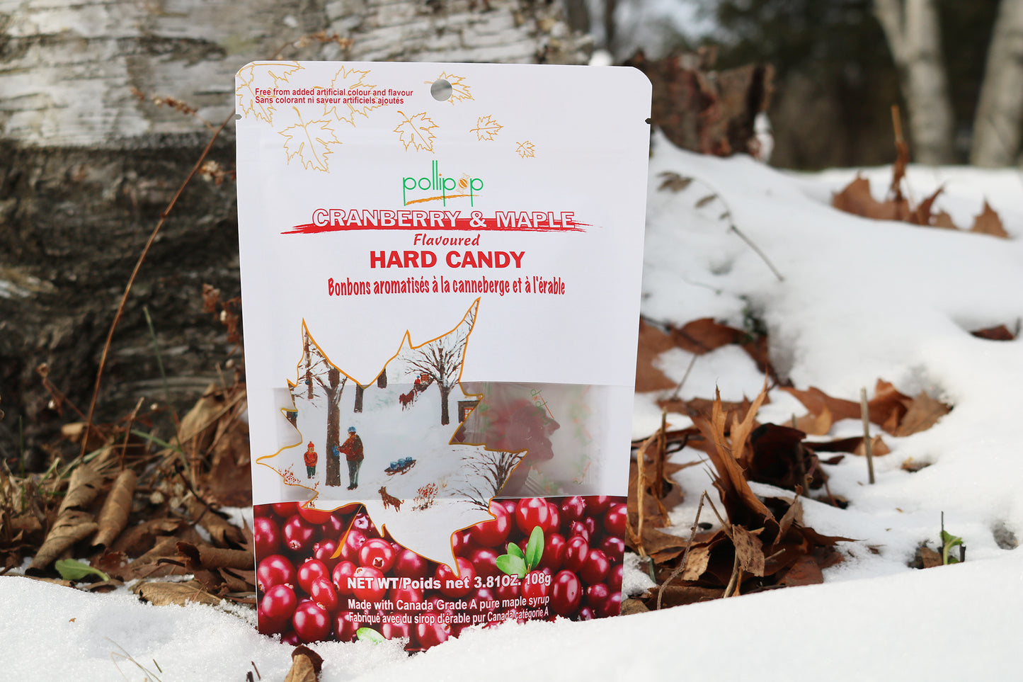 cranberry flavoured maple lollipop maple sucker Pollipop Canada gift souvenir