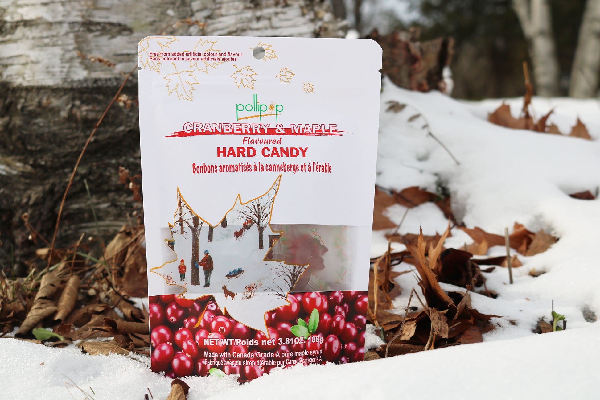 cranberry flavoured maple lollipop maple sucker Pollipop Canada gift souvenir